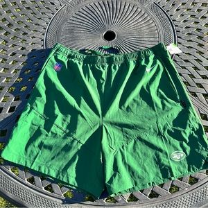New York Jets Nike NFL On Field Apparel Dri-Fit Athletic Shorts Men's New Green